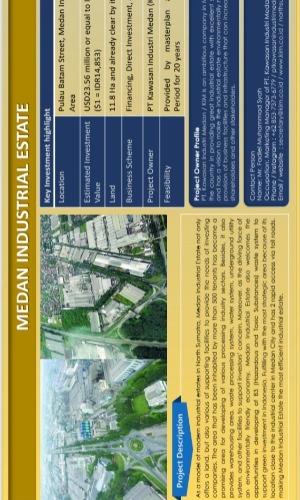One Page Summary of Medan Industrial Estate